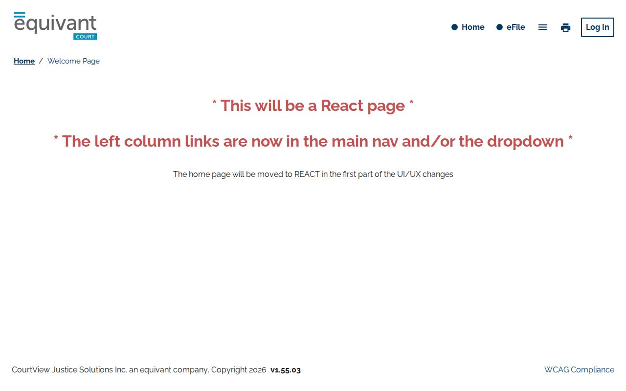 Ross County case search source showing the eAccess entry interface