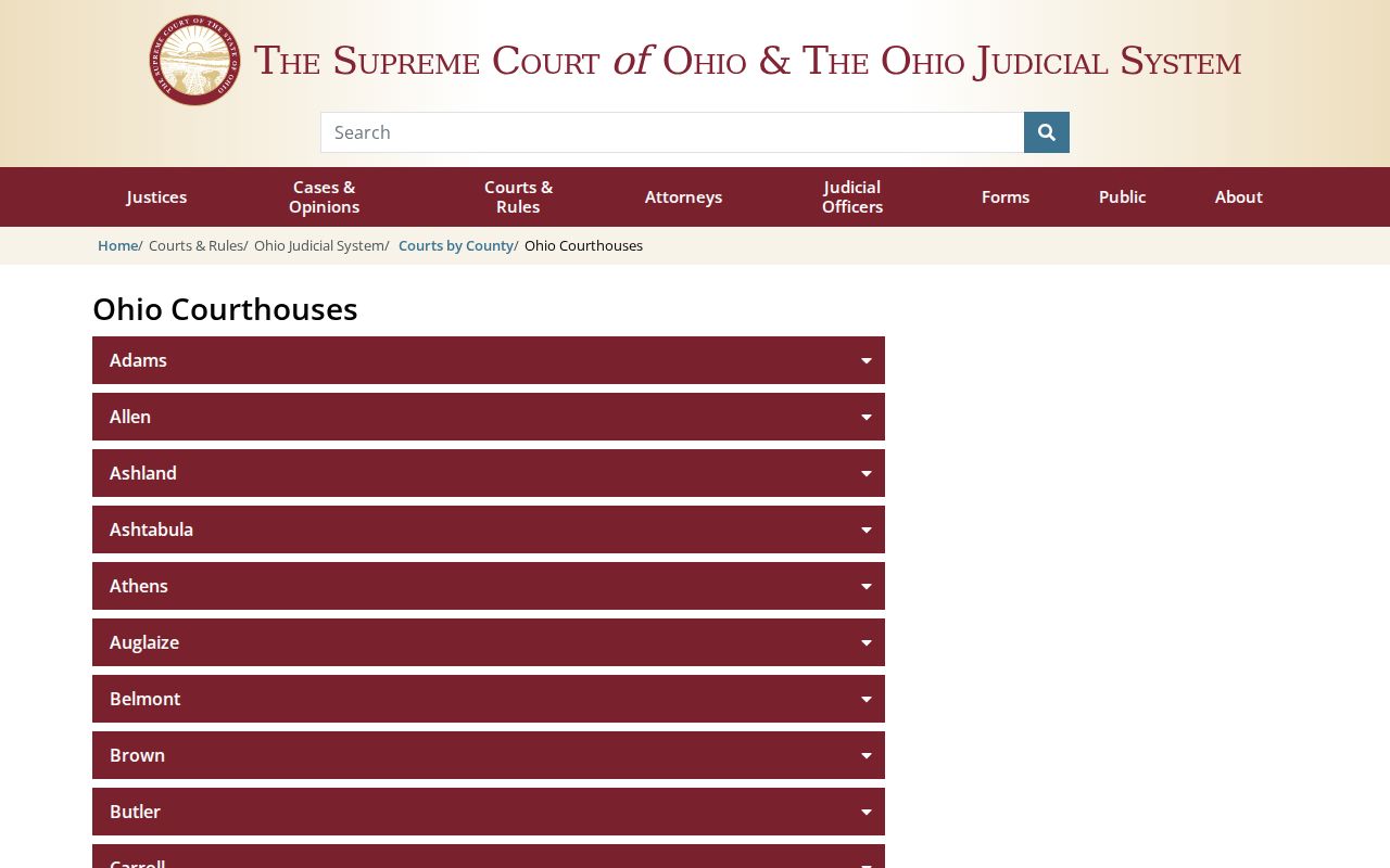 Ross County court docket source for historic courthouse record access