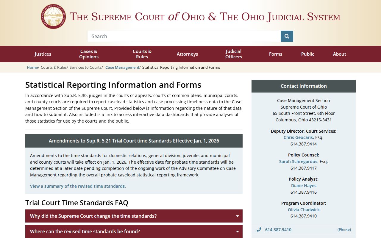 Ross County court docket source for Ohio court record administration