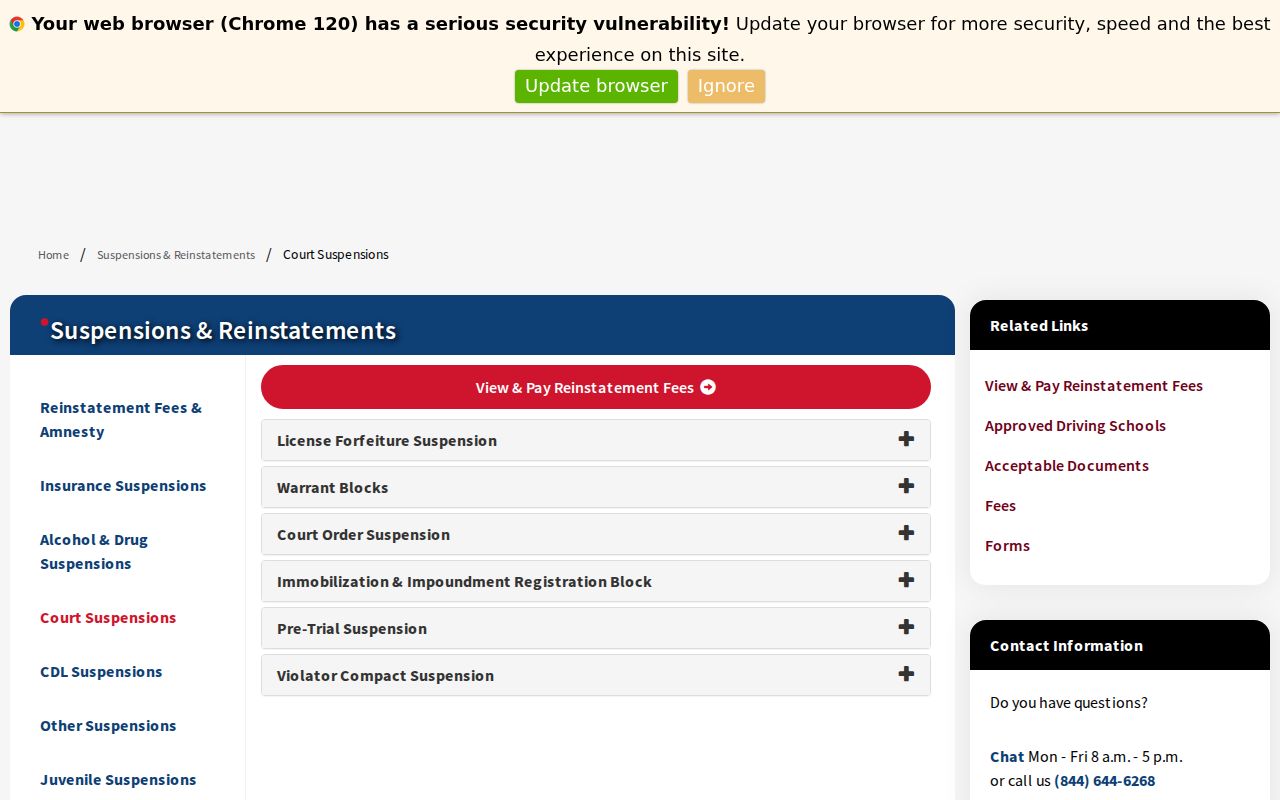 Ross County traffic court record source for Ohio BMV court-suspension information